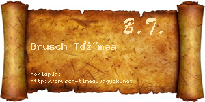 Brusch Tímea névjegykártya